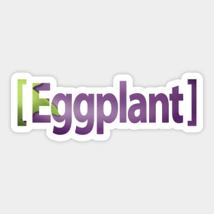 Eggplant Emoji Funny Sticker